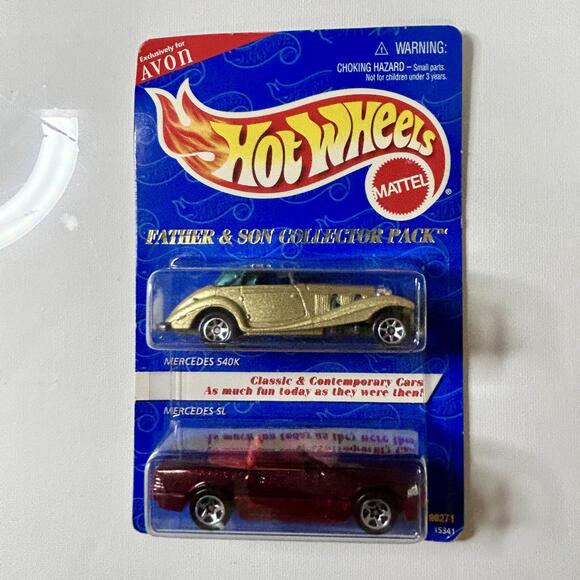 Mattel Other - 1996 Hot Wheels Mercedes Father & Son 2-Pack Gold‎ 540K Red SL Avon Exclusive